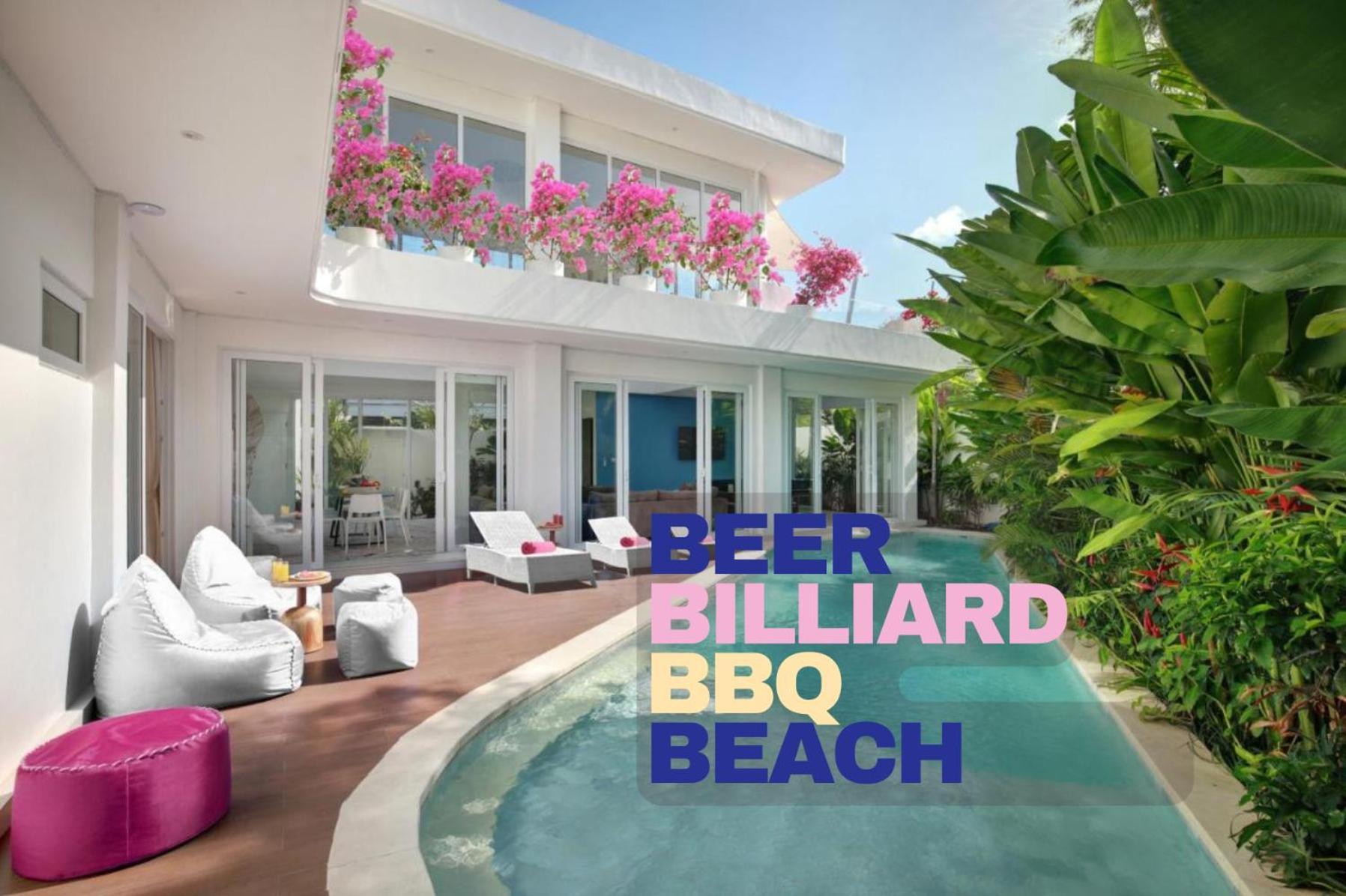 Trendsetting Ultimate 6-bed Getaway-staff-breakfast-bbq-billiard Canggu (Bali)